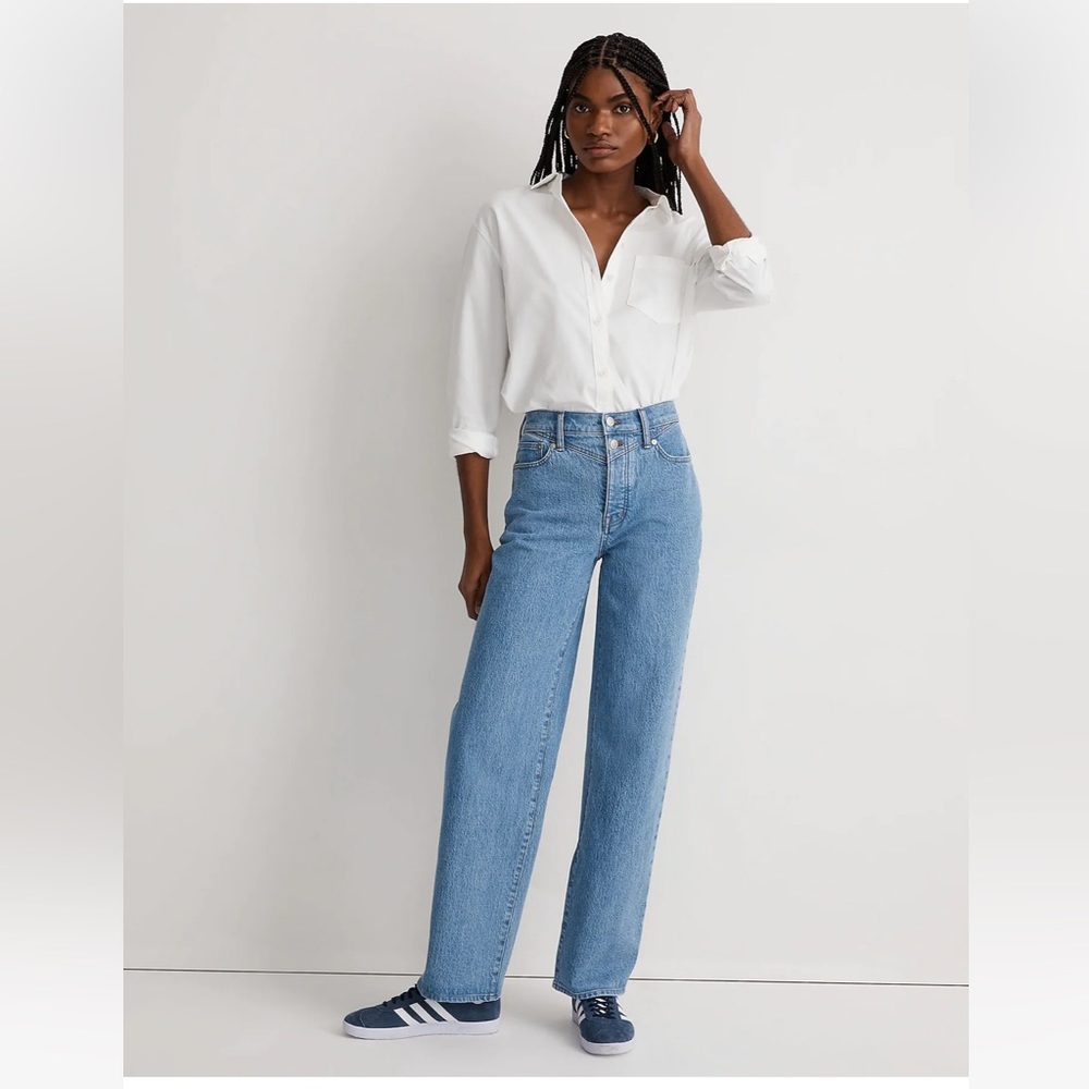 Madewell Vintage Wide-Leg Jean in Harding Wash: Button-Fly Edition 26Tall